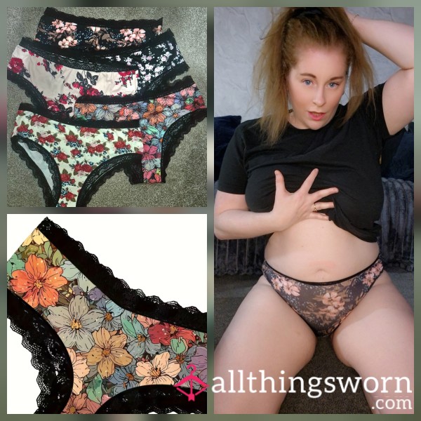 Flor*l Pantie Fans Im Awaiting Your Message ... 48 Hour / Wet And Snug