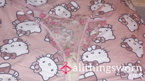 Flor*l Pink Mesh Panties 💗