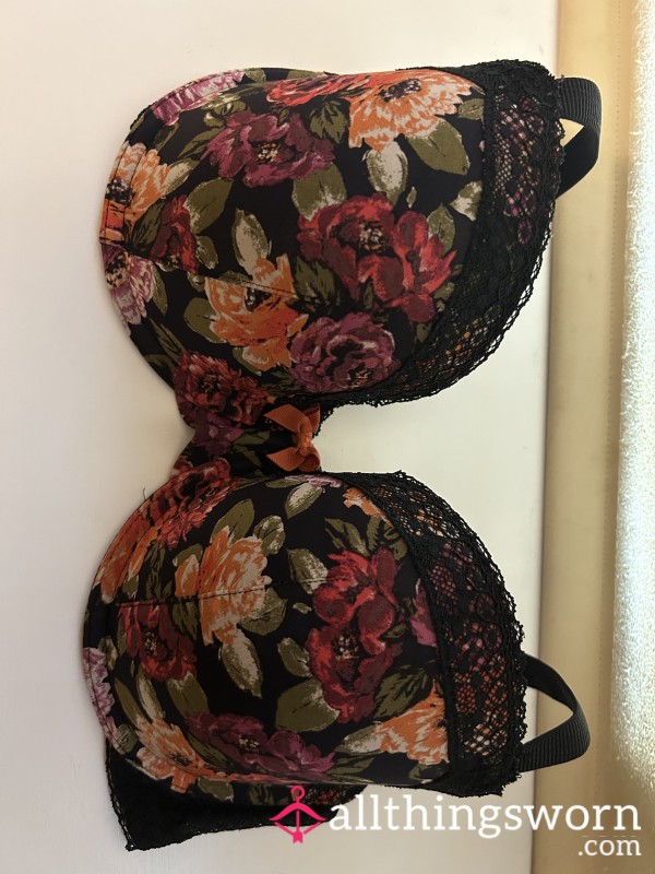 Flor*l Push Up Bra