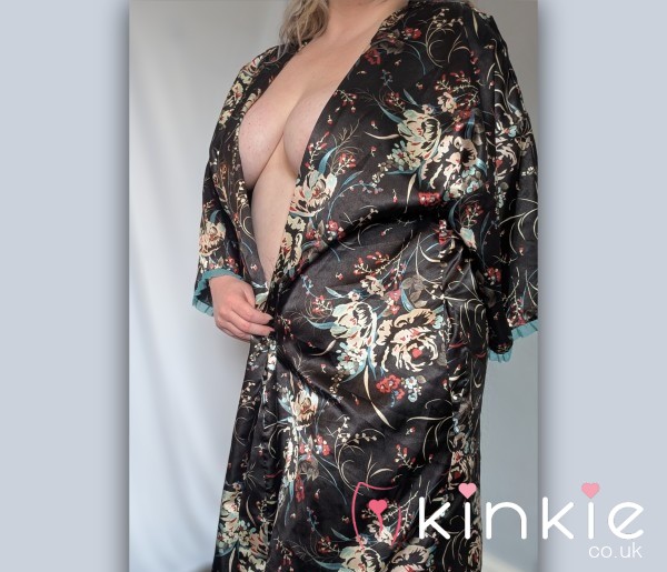Flor*l Silk Nightgown-well Worn & Loved