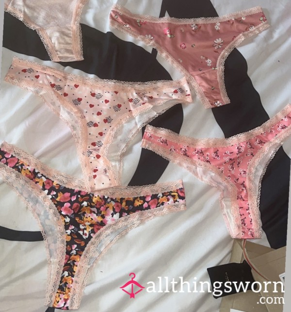 Flor*l Small Pink Cotton Thongs- Pick A Pair & Customise Your Wear 🌸