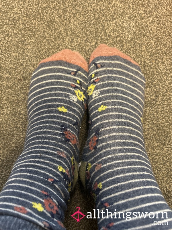 Flor*l Socks Used For One Day