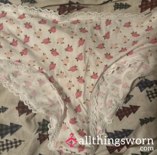 Flor*l With Lace Trim Victorias Secret Panties