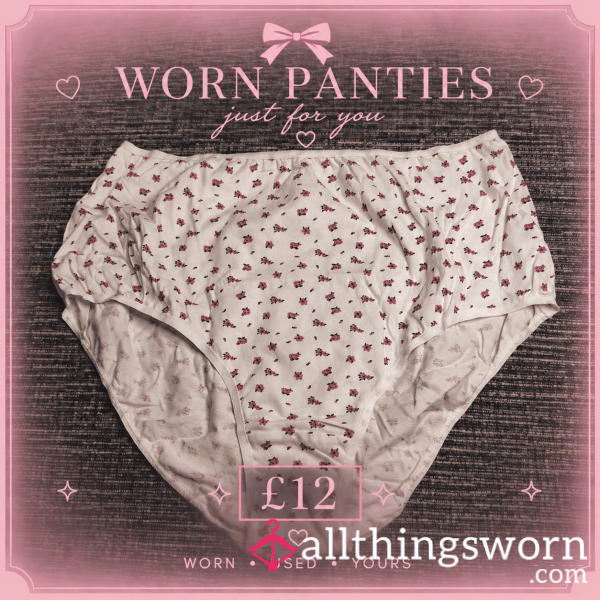 Flor*l Worn Panties 🌸 24 Hour Wear – £12