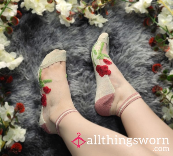 🌼 Flower Half Mesh Socks 🌼