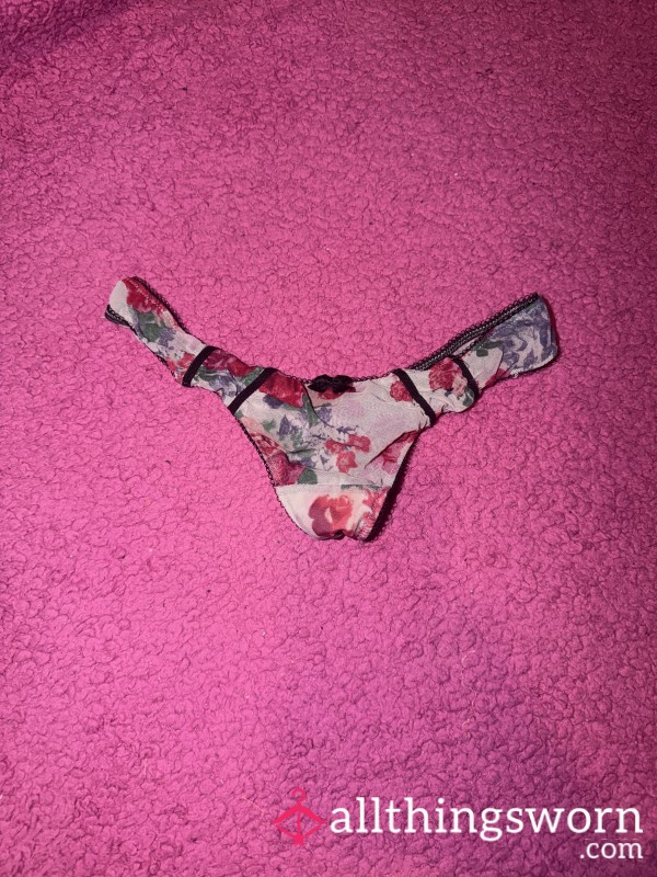 Flower Pattern Thong