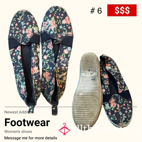 Flowers Flat Shoes