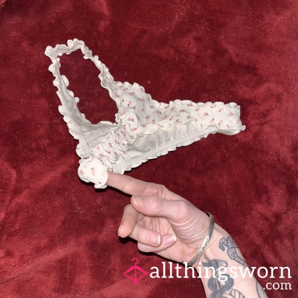 Flowery Ruffle Farm House Thong