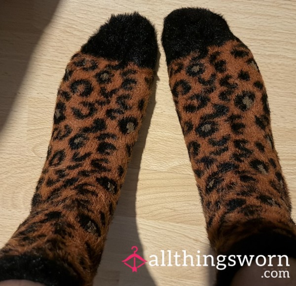 Fluffy Animal Print Socks