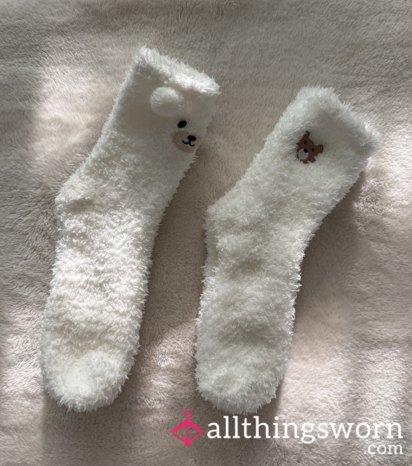 (⸝⸝⸝ᵒ̴̶̷ ｡ ᵒ̴̶̷⸝⸝⸝) Fluffy Bear Socks ♡