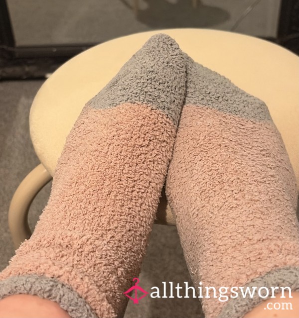Fluffy Bed Socks// Stinky Bed Sock Covered In My Sweat