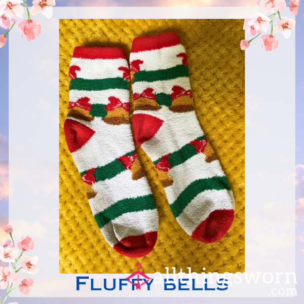 Fluffy Bells Socks 🔔 2 Day Wear + 1 Workout Included - £15 😈 Longer Wears And International Shipping Available 🌍