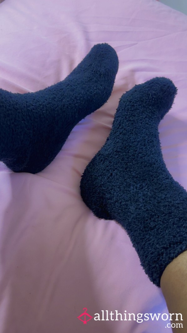 Fluffy Black Socks