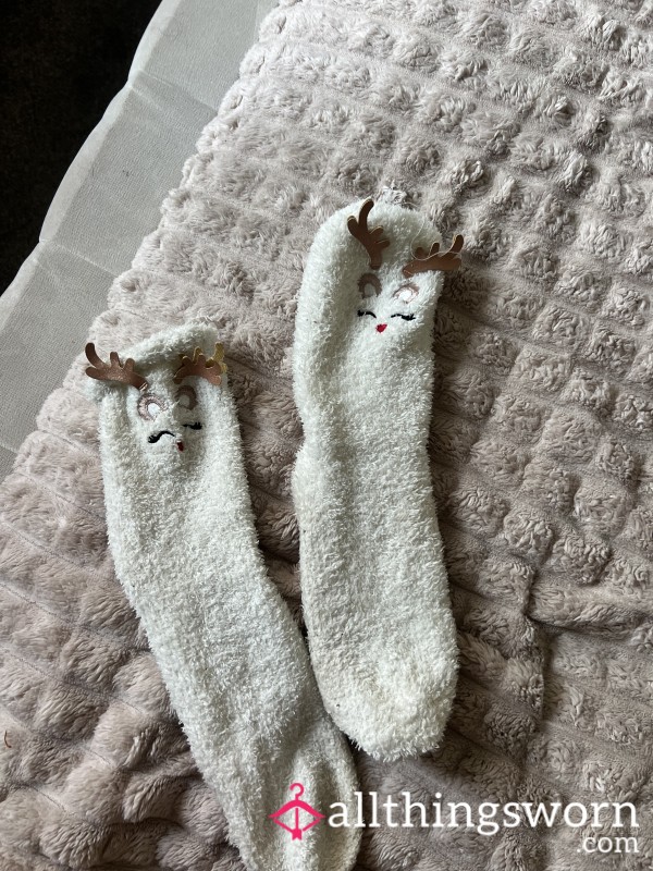 Fluffy Christmas Socks