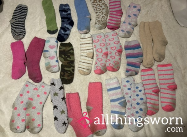 Fluffy Cosy Warm Smelly Stinky Socks Pick A Pair Or Mismatch Worn In My Size 3 Feet