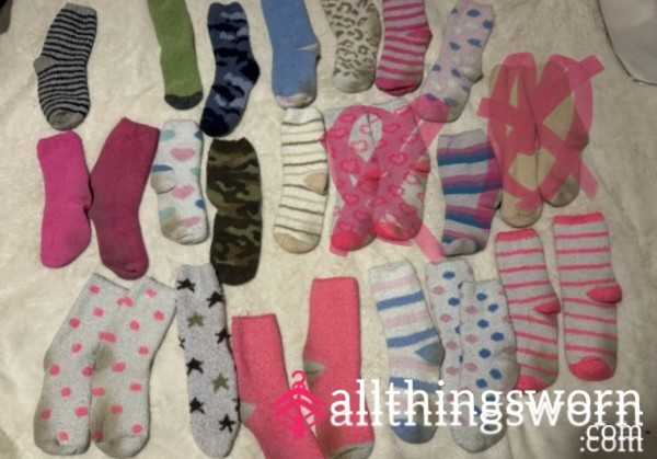 Fluffy Cosy Warm Smelly Stinky Socks Pick A Pair Or Mismatch Worn In My Size 3 Feet