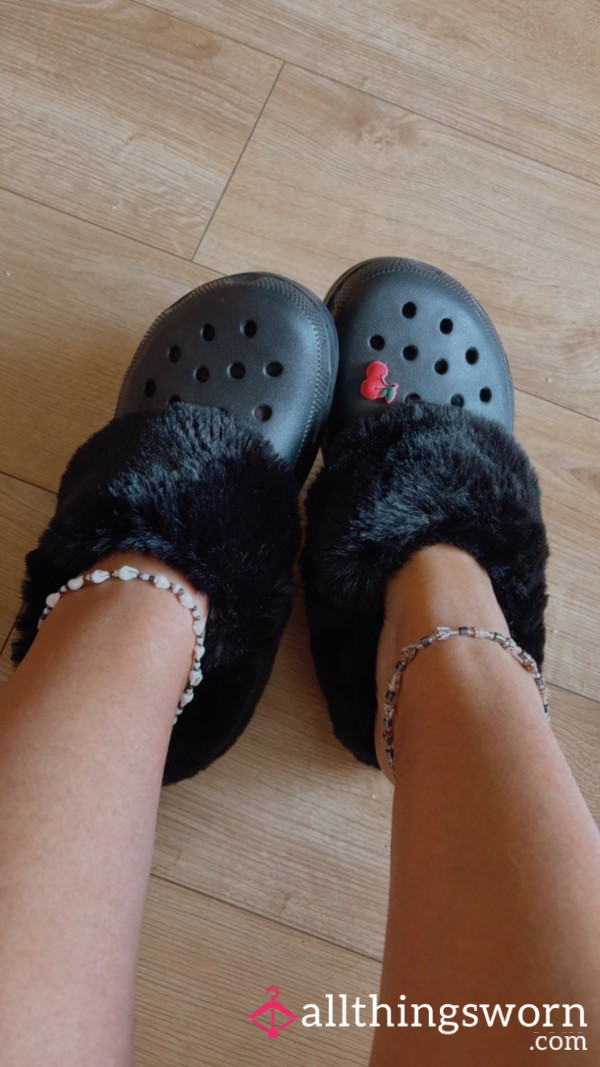 Fluffy Croc Slippers