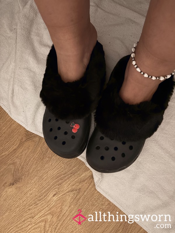 Fluffy Croc Slippers