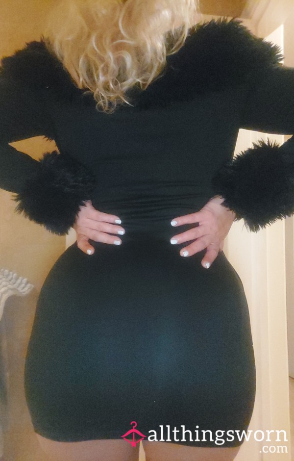 Fluffy Cuffed Dress