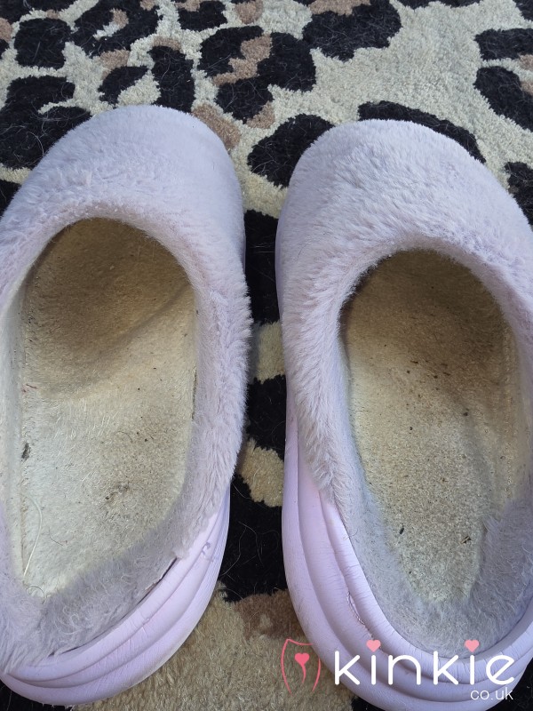 Fluffy Furry Very Well Worn Warm Slippers