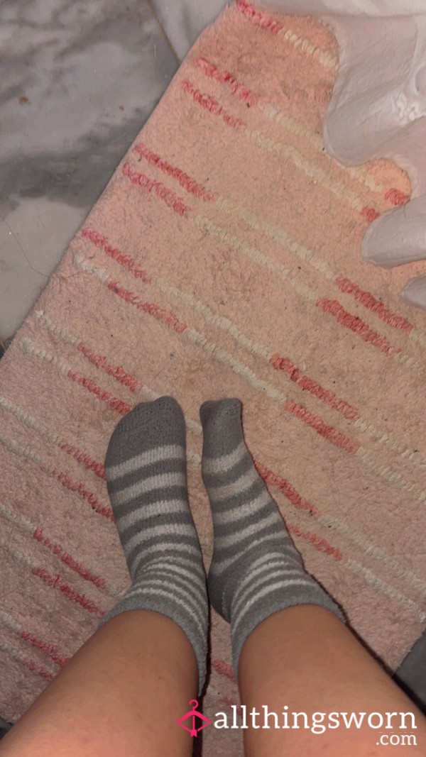 Fluffy Gray Socks
