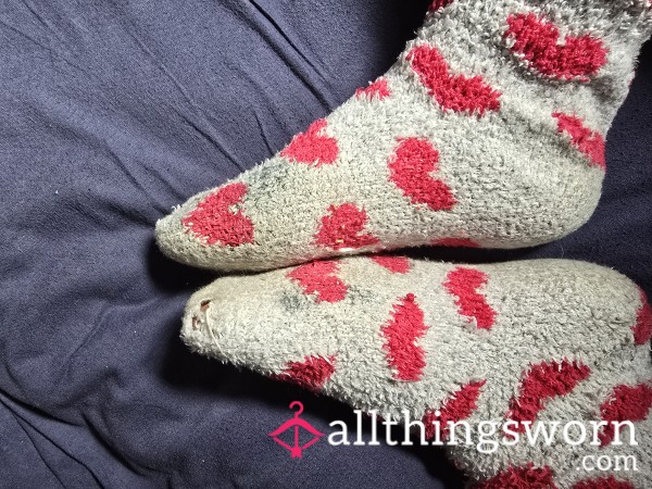 Fluffy Heart Socks