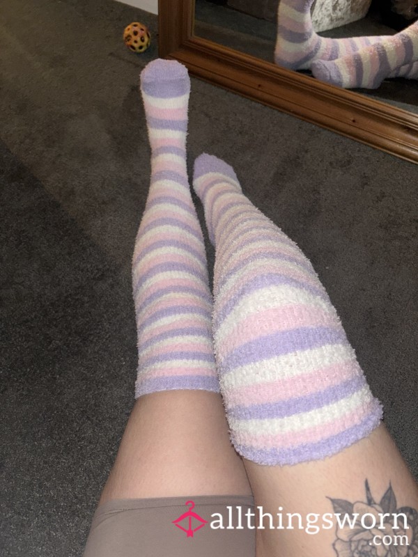 Fluffy Knee High Socks