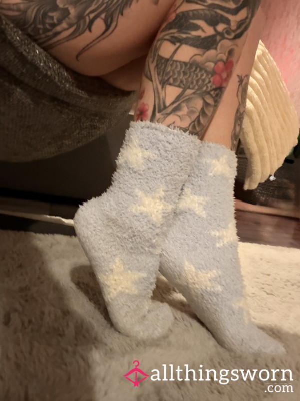 Fluffy Light Blue ⭐️ Socks