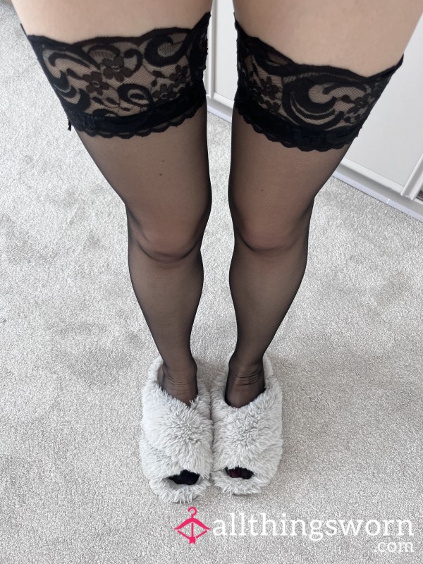 Fluffy Open Toe Slippers (Worn)