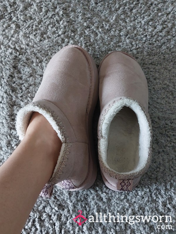 Fluffy Pink Slippers