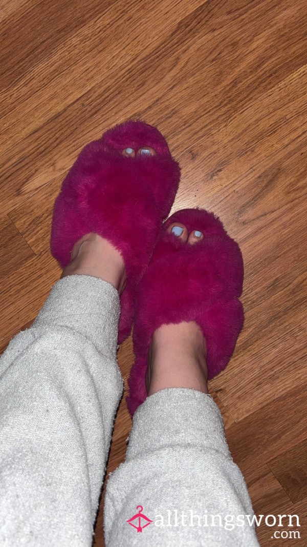 Fluffy Pink Slippers