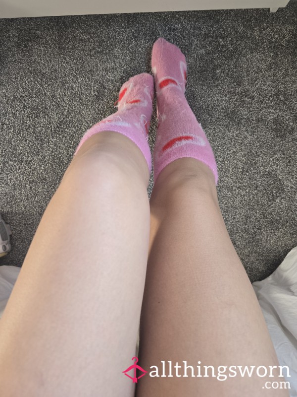 Fluffy Pink Socks