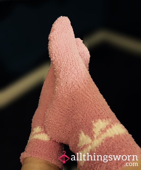 Fluffy Pink Socks