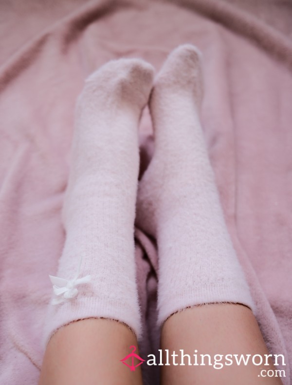 Fluffy Pink Socks - 48hr Wear 💗