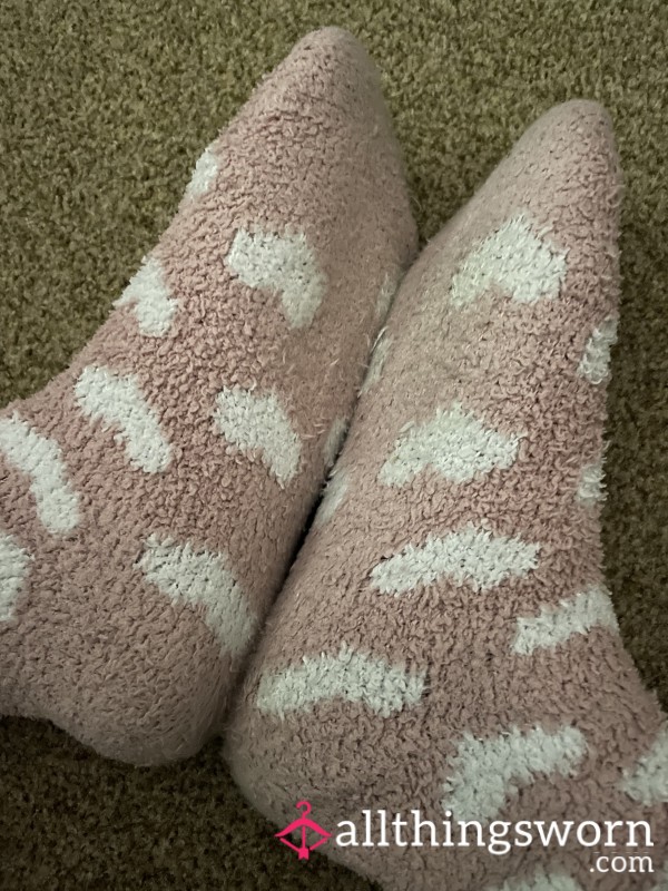 Fluffy Pink Socks, Definitely Needed When It’s This Cold 🙂😉💋