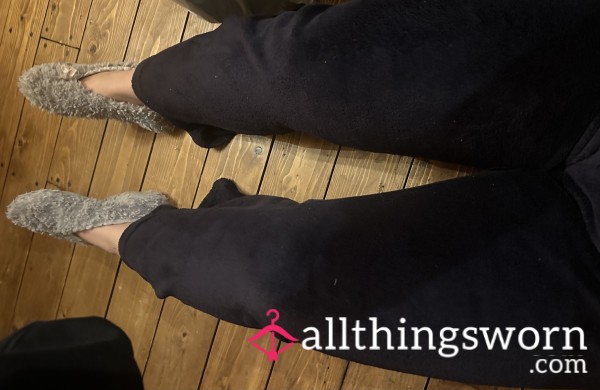 Fluffy Pj Bottoms Worn With No Underwear