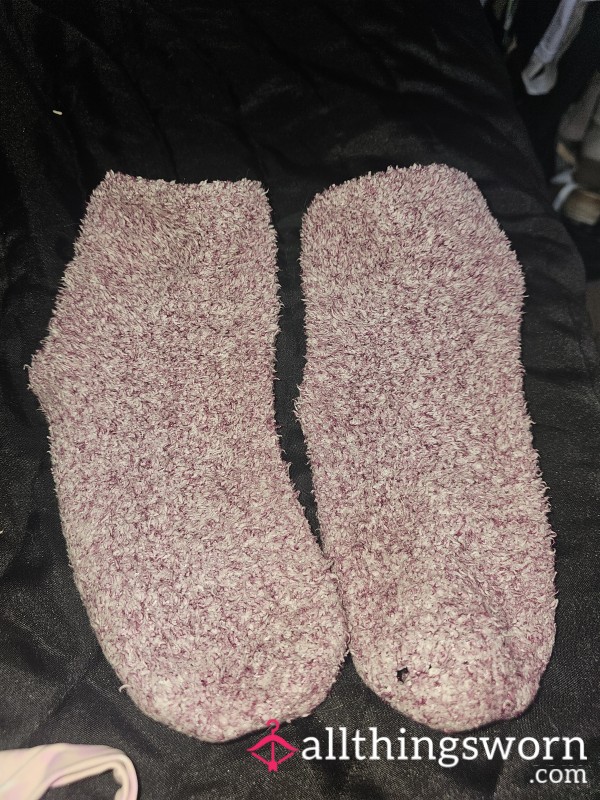 Fluffy Purple Socks 💜