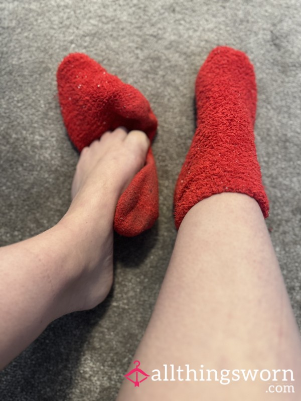 Fluffy Red Dirty Socks ♥️