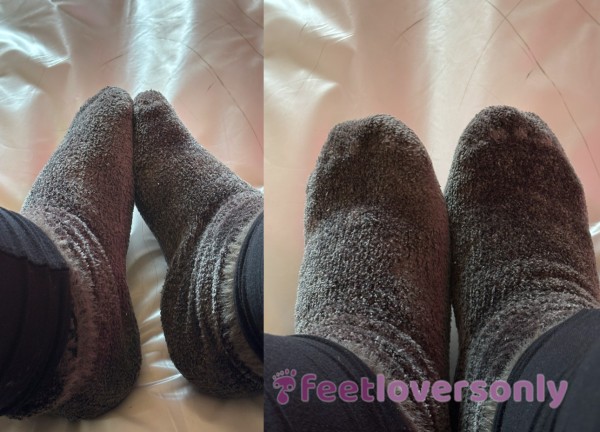 Fluffy Socks Worn At Work For A 9 Hour Shift