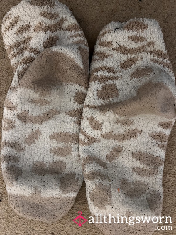 Fluffy Socks… Worn For 14 Hours In Steel Toe Cap Boots…. Sweaty AF