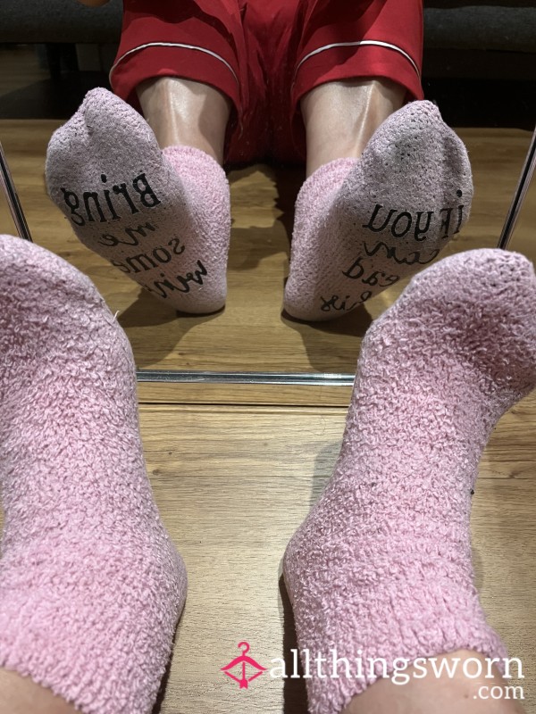 Fluffy Socks…Worn All Day & Back On Tonight 👀💗