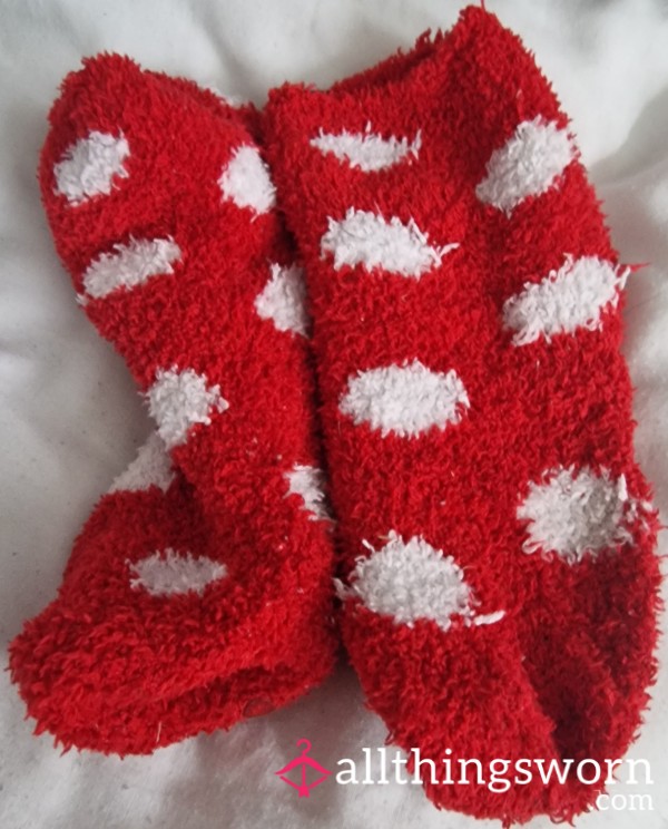 Fluffy Spotty Socks