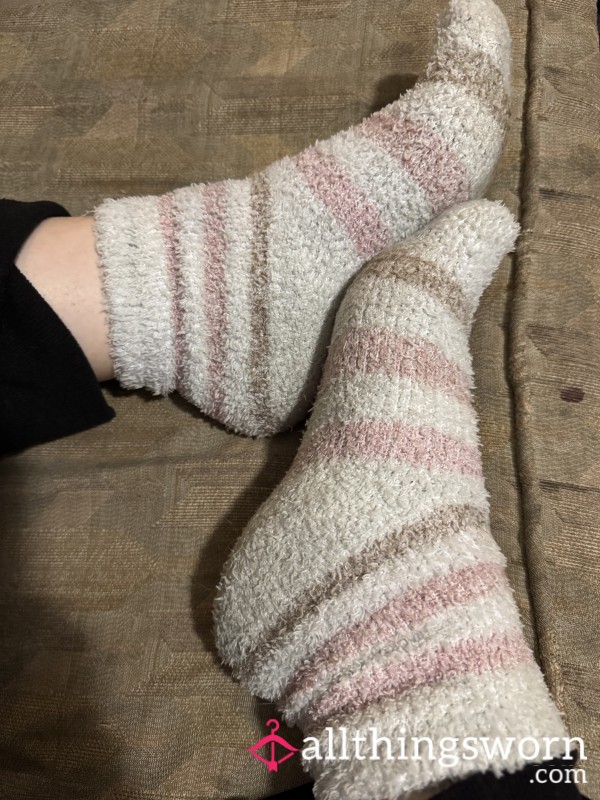Fluffy Striped Socks