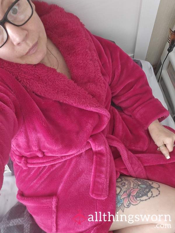 Fluffy Warm RED Dressing Gown