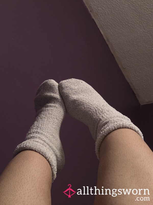 Sweaty, Stinky White Fluffy Socks