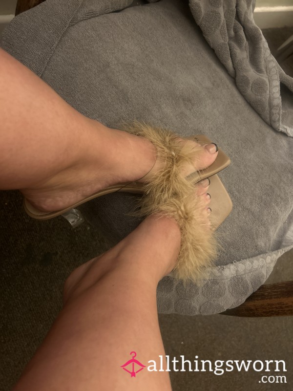 Fluffy Worn Work Heels