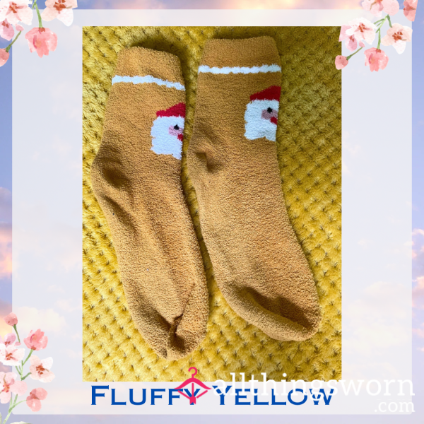 Fluffy Yellow Socks ⭐️ 2 Day Wear + 1 Workout Included - £15 😈 Longer Wears And International Shipping Available 🌍