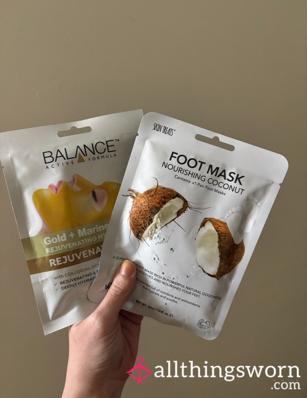 Foot And Face Masks 🥒