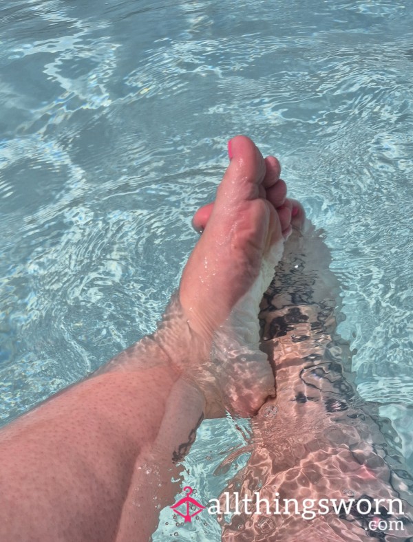 Foot Bliss On Holiday, Soaking Up The Golden Summer Sun