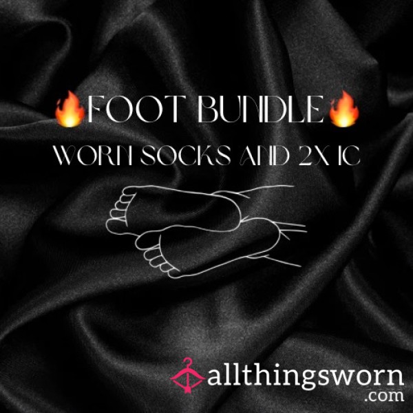 Foot Bundle Deal – Worn Socks + 2 Instant Content Items £22 😈